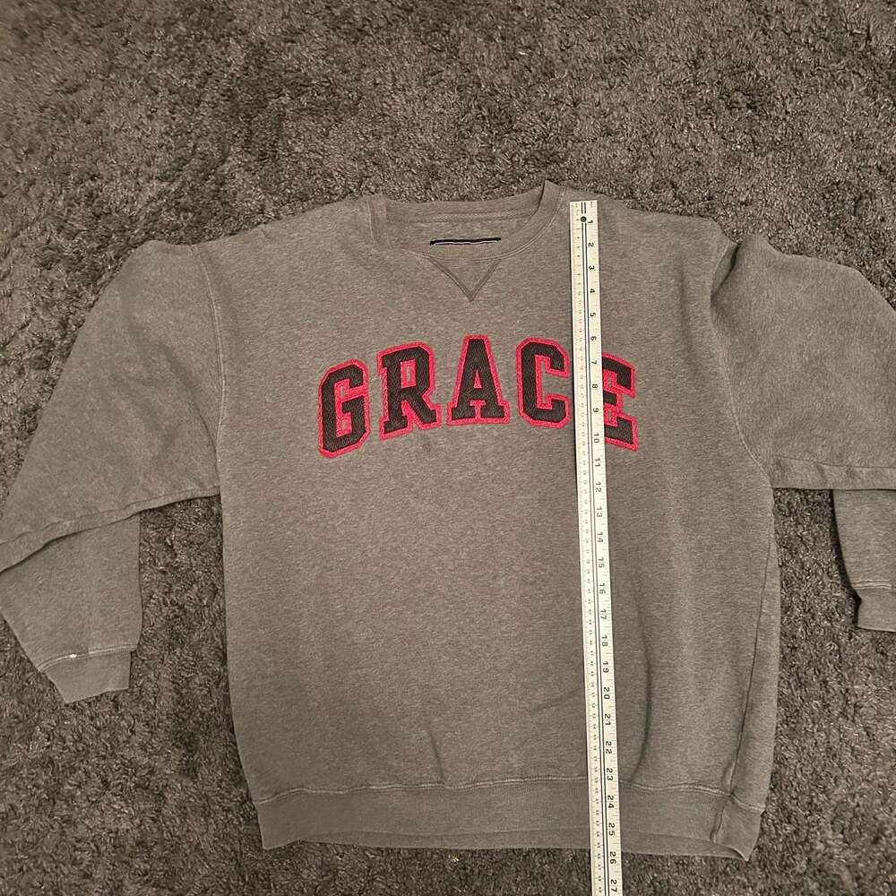 Gear For Sports Big Cotton Grace College Gray Crewneck Sweatshirt Large - Picture 6 of 7